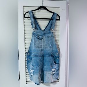 Shorts denim overalls